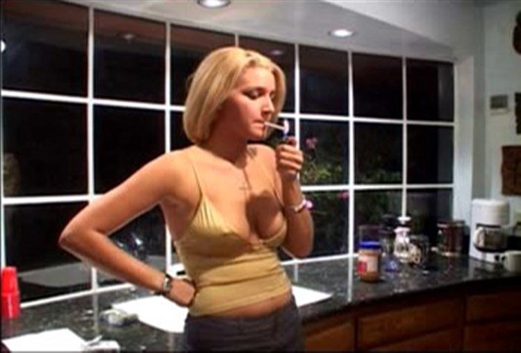 16P smoking blonde girl gets fucked by older man