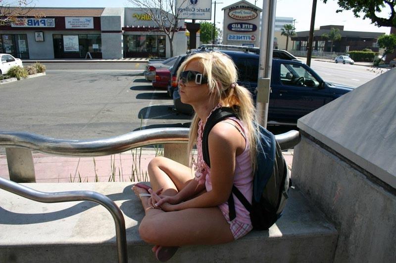 17P Nasty blonde coed enjoys her first threesome with married couple