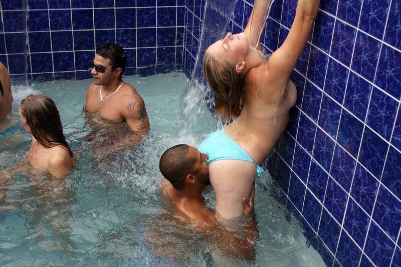 15P Hardcore orgy sex party inside a pool filled with babes