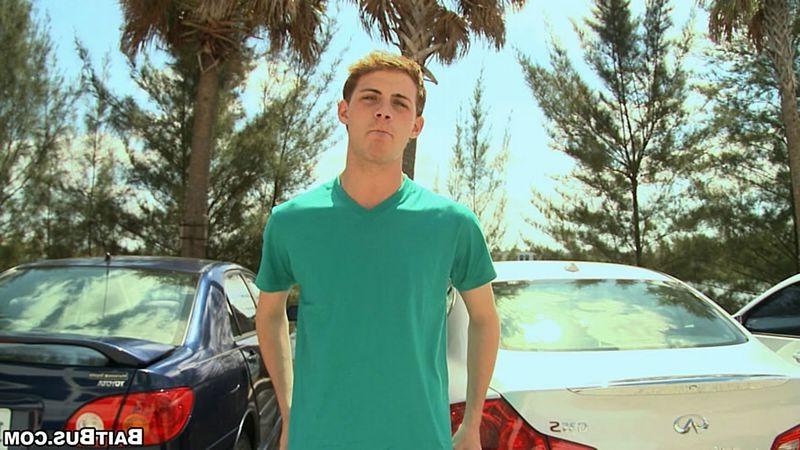 15P Straight boy toy gets his first gay experience in van