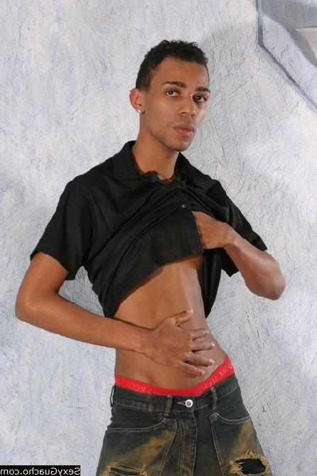 12P Very skinny Latino nude dude shows his long but oddly curved cock