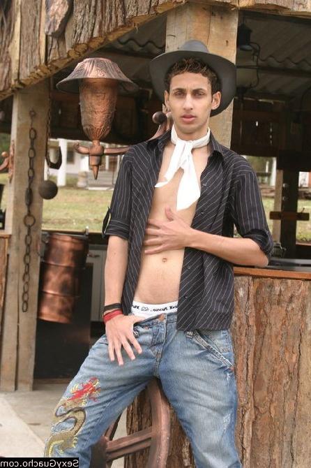 12P Very cute Latino man wearing tight white underwear showing off