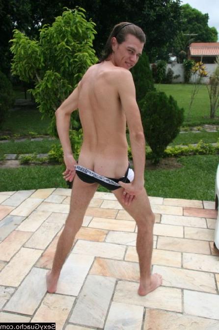 12P Teasing Latino guy shows off his ass then he jerks off near the pool
