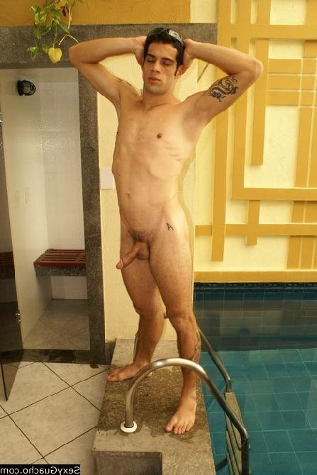 12P Relaxing naked in a chair while he proudly shows everyone his cock