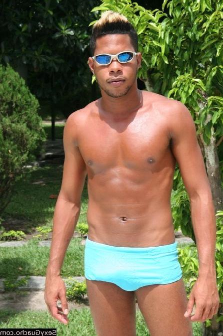 12P Hunk dark Latino guy wearing white underwear then nothing at all