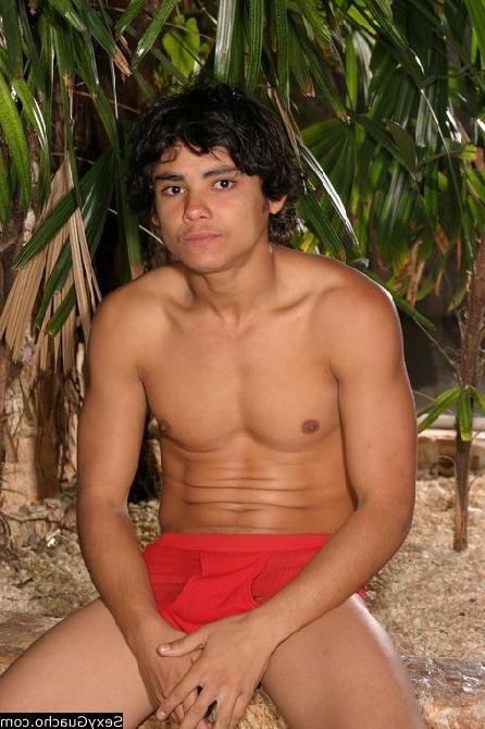 12P Gay Latino fills out his red underwear with a really nice fat cock