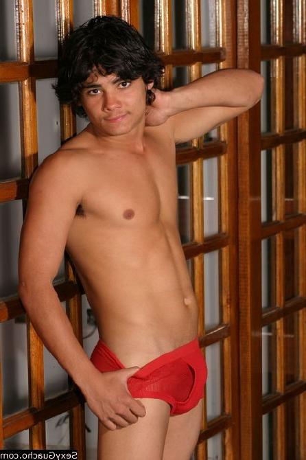 12P Gay Latino fills out his red underwear with a really nice fat cock