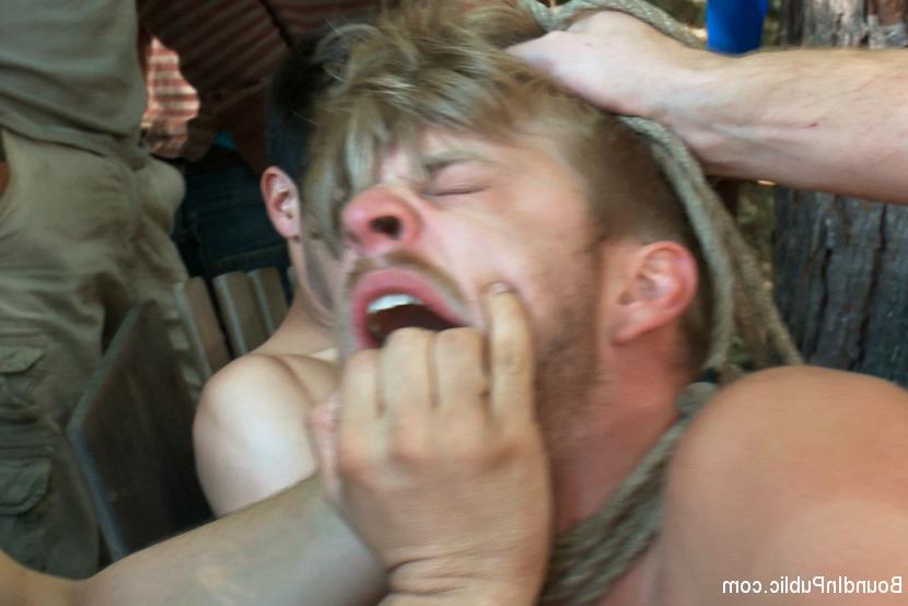 15P Big cock stud humiliated and gang fucked at a campground