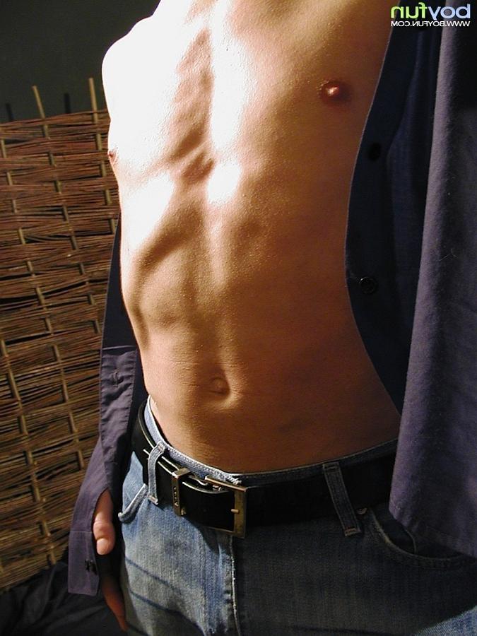 15P Sexy brawny hunk Arek strips off underwear and plays with cock