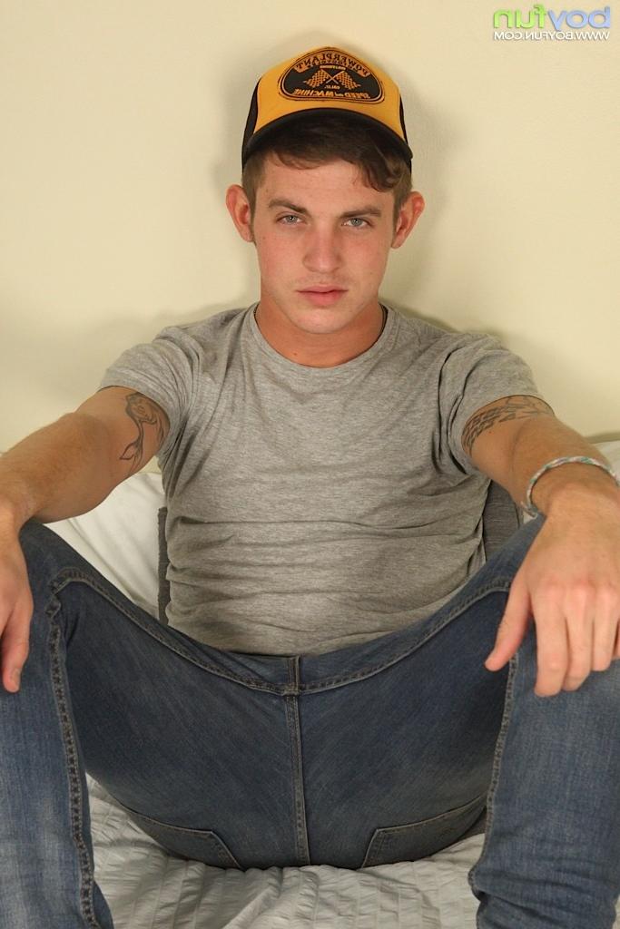 15P James Ryder stroking his long hard cock.