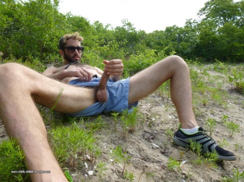 10P Horny hippie gay guy jerking off outdoors