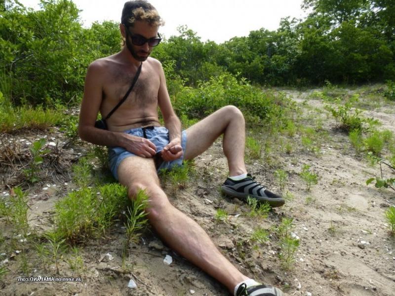 10P Horny hippie gay guy jerking off outdoors