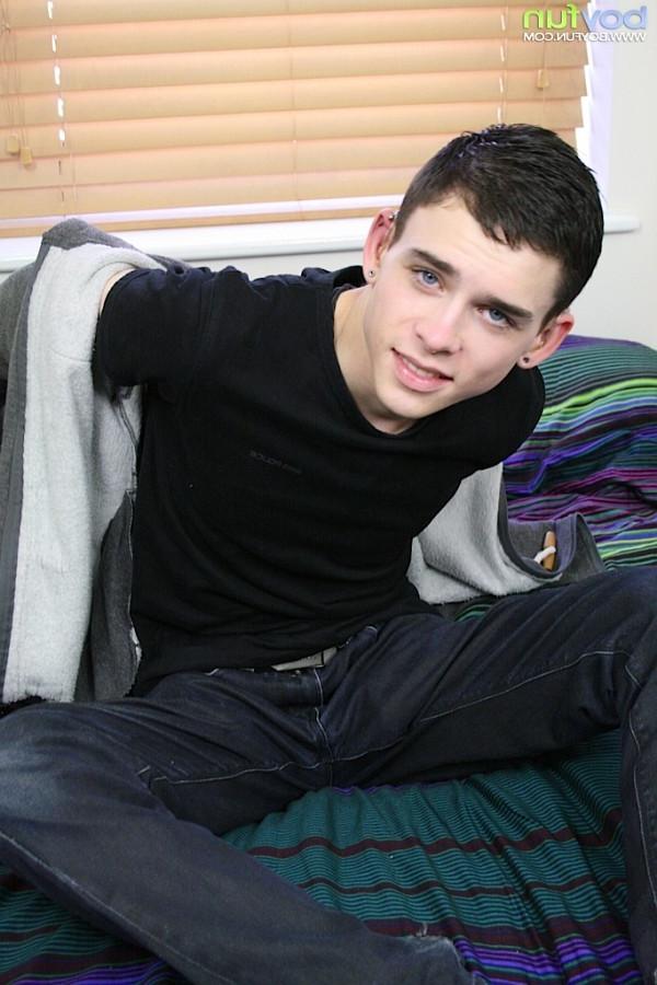 15P Sexy horny twink Aaron Aurora stroking his hard cock