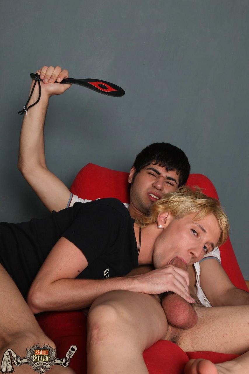 15P Blond gay guy has his ass mercilessly spanked and whipped