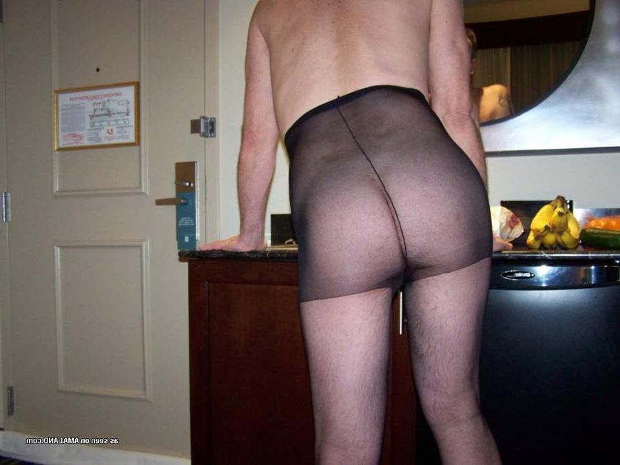 15P Picture compilation of a kinky fag in black stockings 