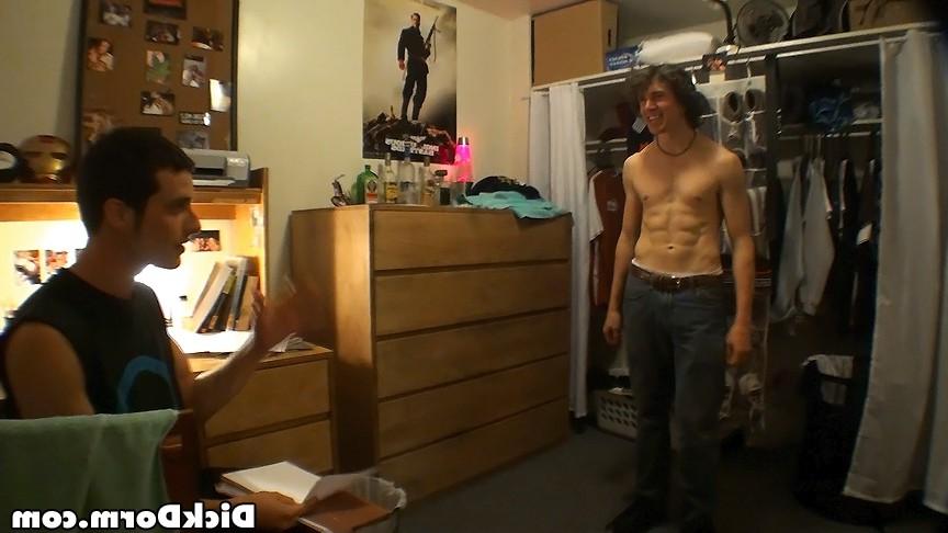 12P Check out these hot dudes jerk off while watching their hot ass college roommate