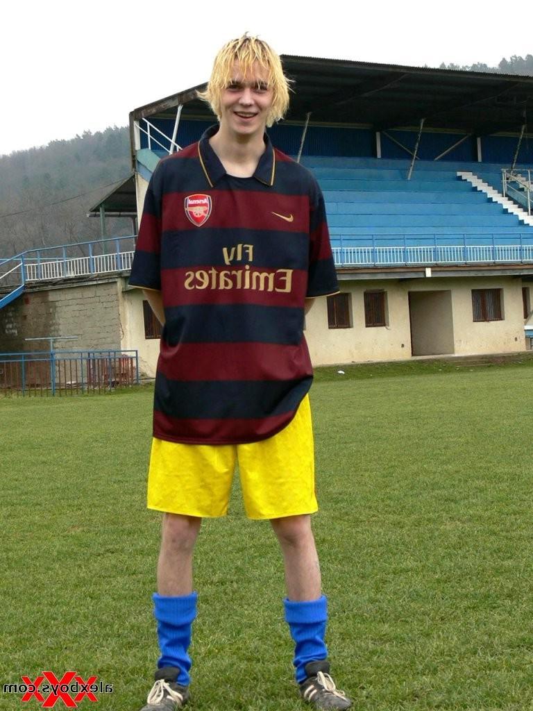 12P Sexy blonde soccer teen boy