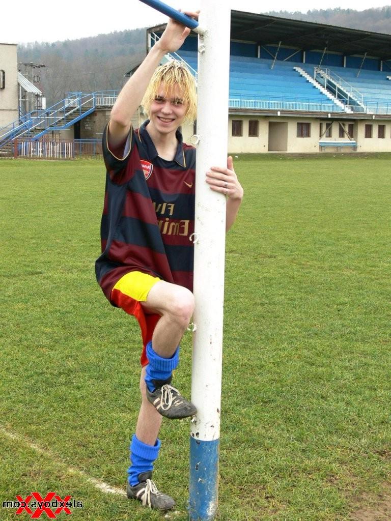 12P Sexy blonde soccer teen boy