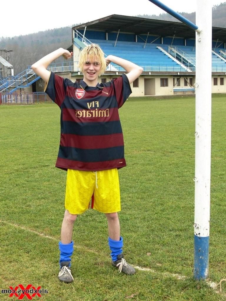 12P Sexy blonde soccer teen boy