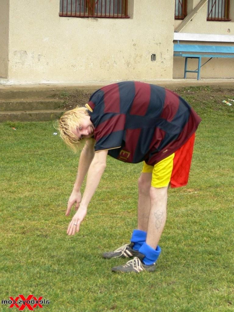 12P Sexy blonde soccer teen boy