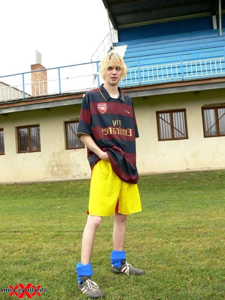 12P Sexy blonde soccer teen boy