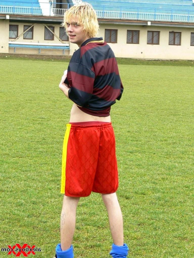 12P Sexy blonde soccer teen boy