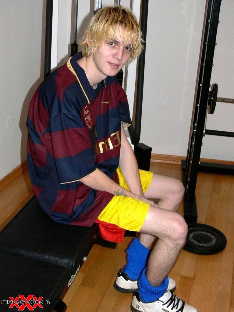 12P Sexy blonde soccer teen boy