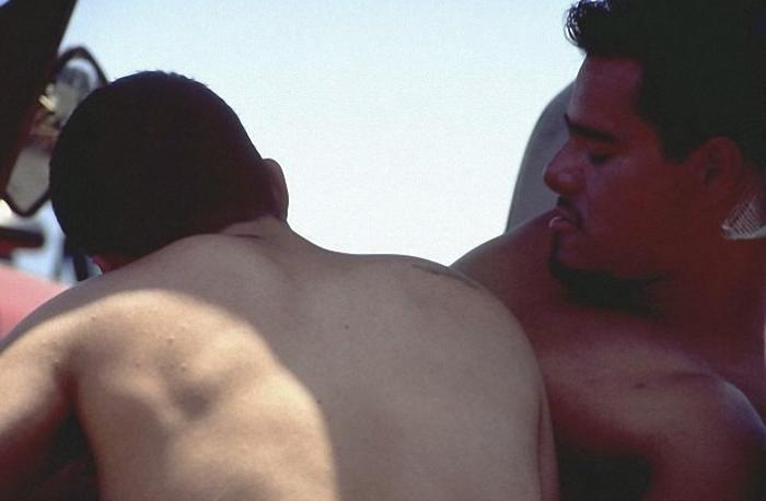 20P Two cute hunks enjoy mutual sucking and fucking on an auto dump