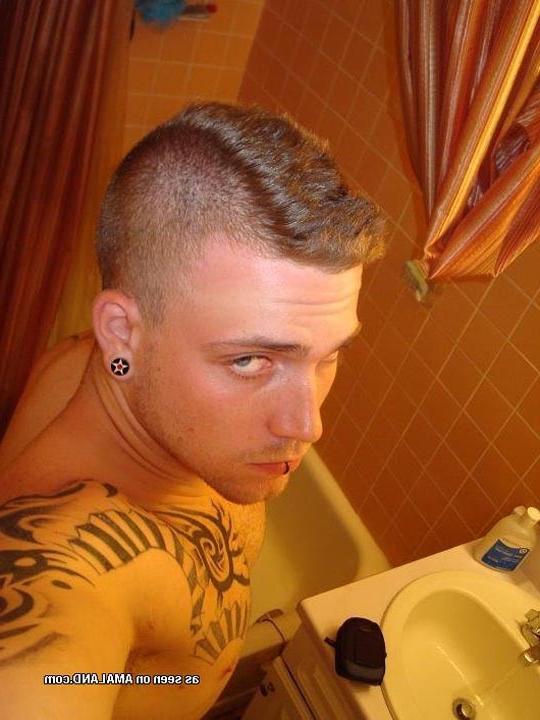 16P Tattooed stud shows off his stiff cock