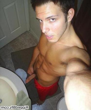 10P Topless hunk dude flex up his front and back muscles