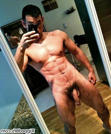 10P Topless hunk dude flex up his front and back muscles