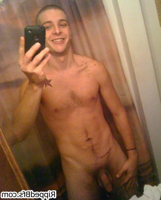 10P Hunk dude is topless flexing up hard his big muscles