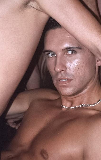20P Three smooth tanned dudes fucking and cumming kick on a sofa