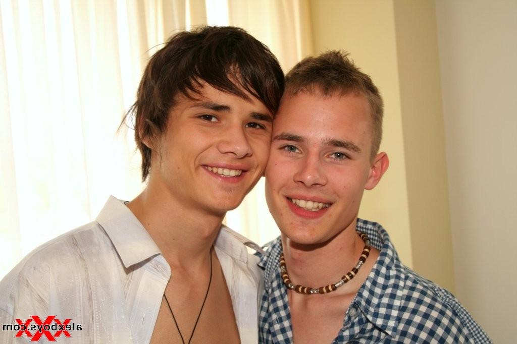12P Cute Teen Boy Duo learning by doing it