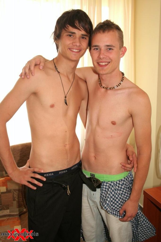 12P Cute Teen Boy Duo learning by doing it