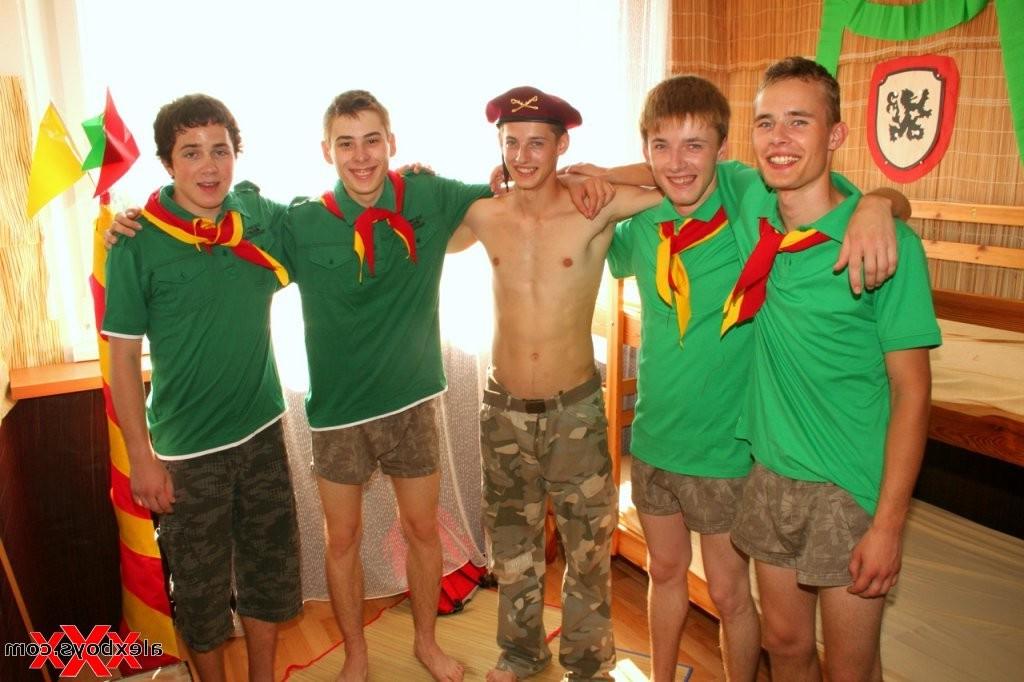 12P Hot gorgeous nude boy scout teen group