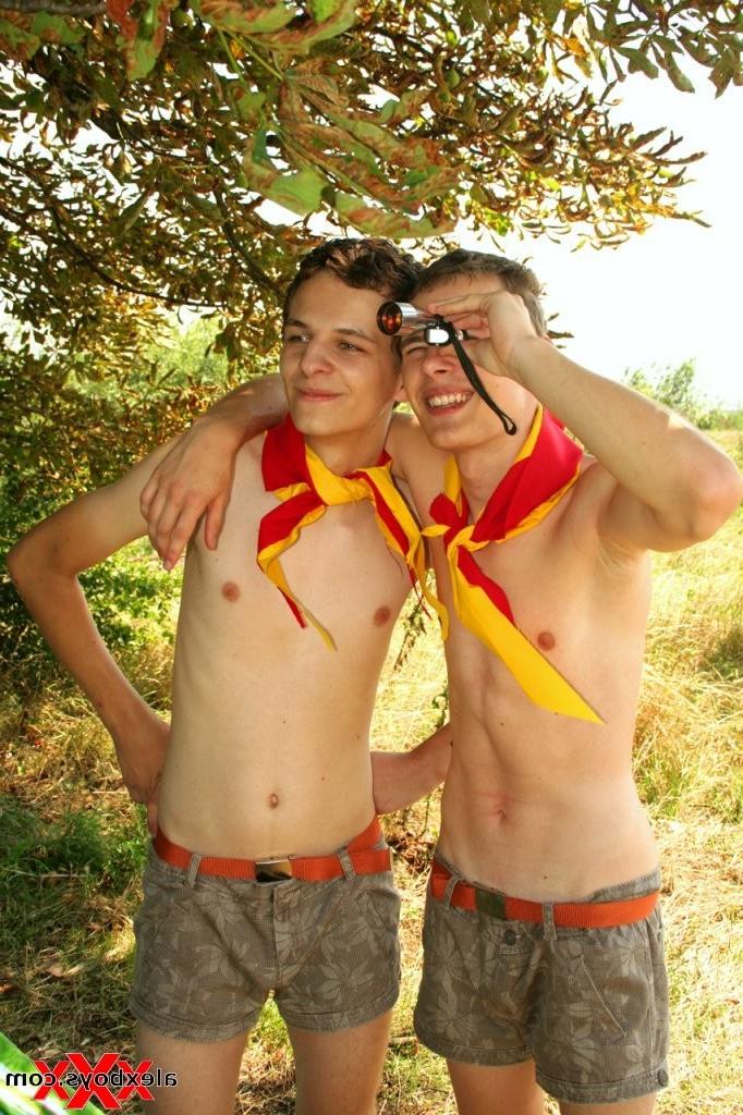 12P Threesome Boy Scouts outdoor fucking