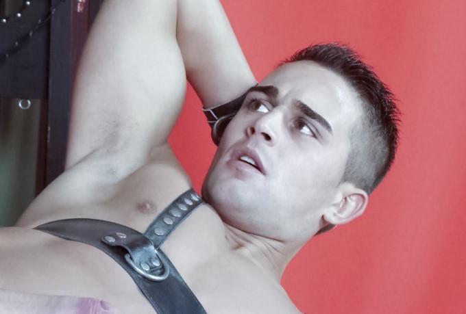 20P Smooth mature and college muscles in leather fucking and cumming