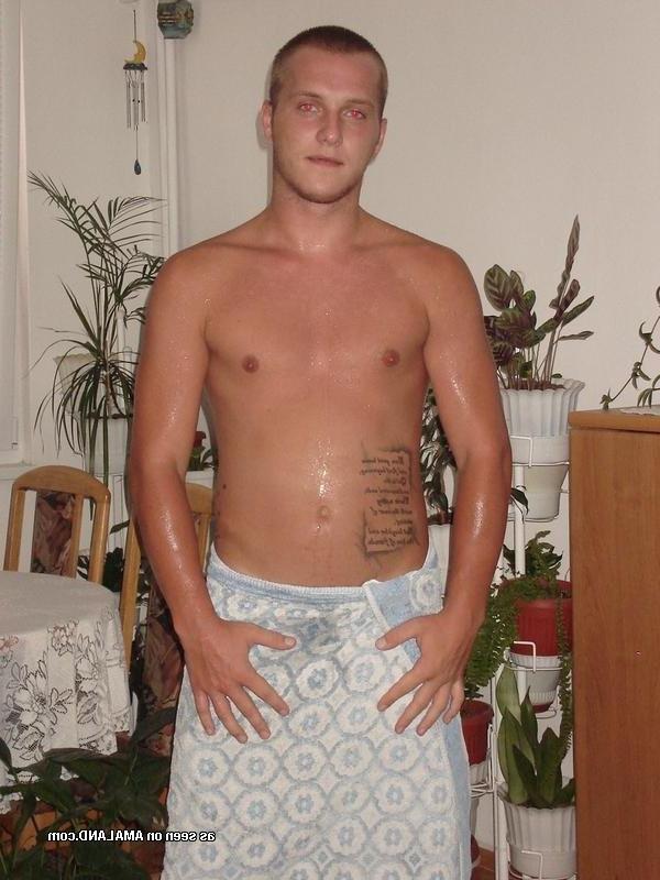 16P Danish self-shooting hunk masturbates and cums