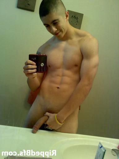 10P Hunk dude is topless showcasing his big upper body
