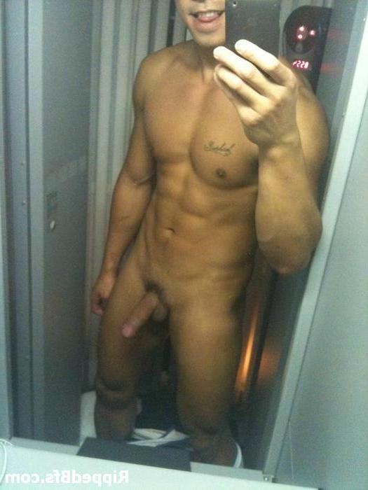 10P Topless hunk dude flex up his front and back muscles