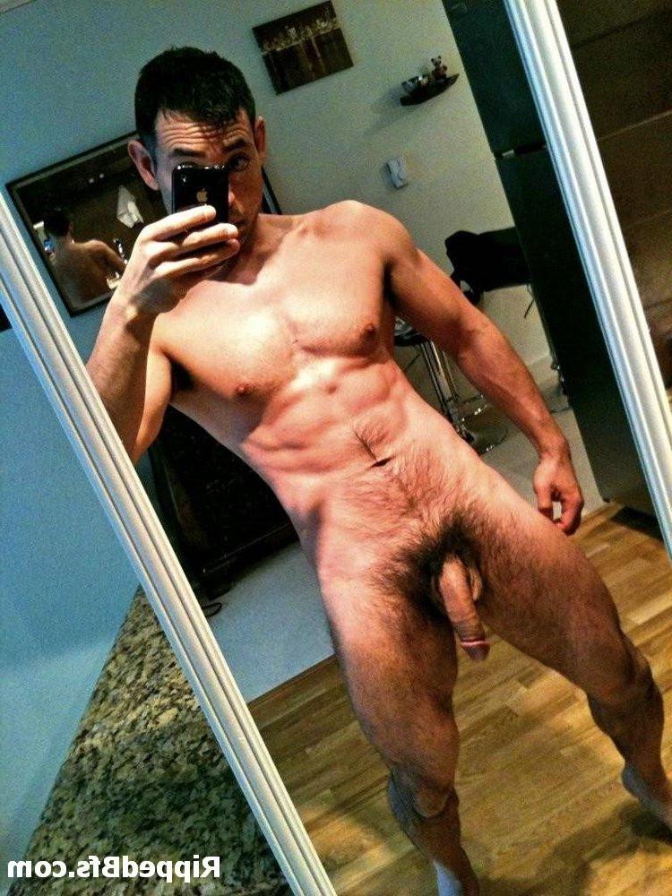 10P Topless hunk dude flex up his front and back muscles