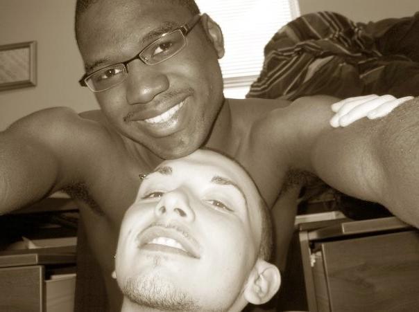 10P Black hunk lays down on the floor and quickly strokes cock