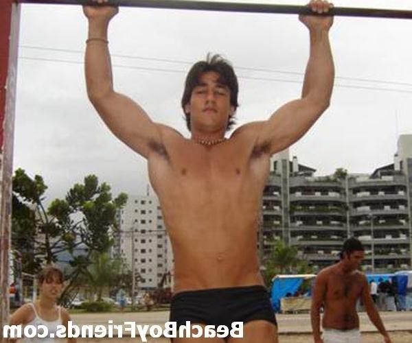 10P Young guys with hot bodies teasing well on the beach for fun