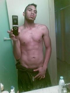 10P Black guy takes a video of himself infront of a mirror