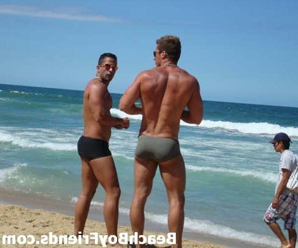 10P Good looking young amateur guys posing for you on the beach