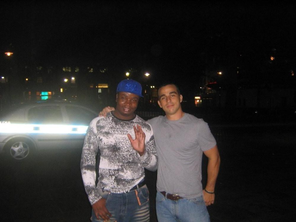 10P Muscled black guy screws a horny white dude from behind