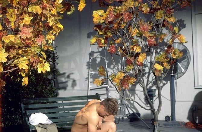20P Three muscle dudes mutual screwing and cumming in the garden