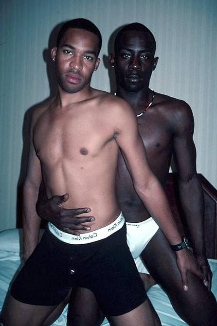 20P Two well built ebony knights mutual sucking and fucking delight