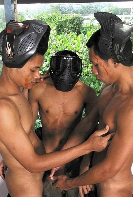 20P Asian paintball players enjoy sucking and screwing
